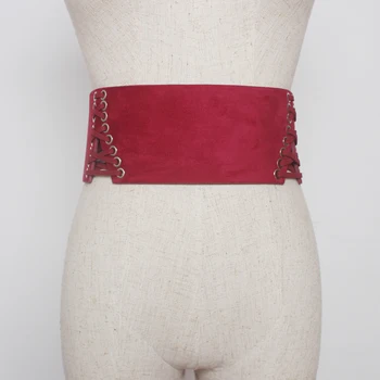 

New Design Wide belts female dress belts decorate waistband fashion solid Velvet party belt black flannel women accessories