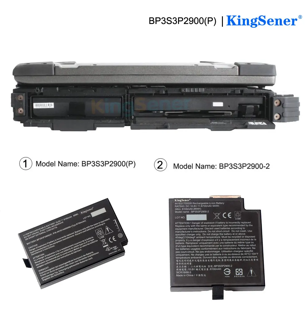 KingSener BP3S3P2900 4418144000490 Аккумулятор для ноутбука Getac B300 B300X BP3S3P2900(P) 4418144000490 3ICR19/66-3 10,8 V 8100mAh