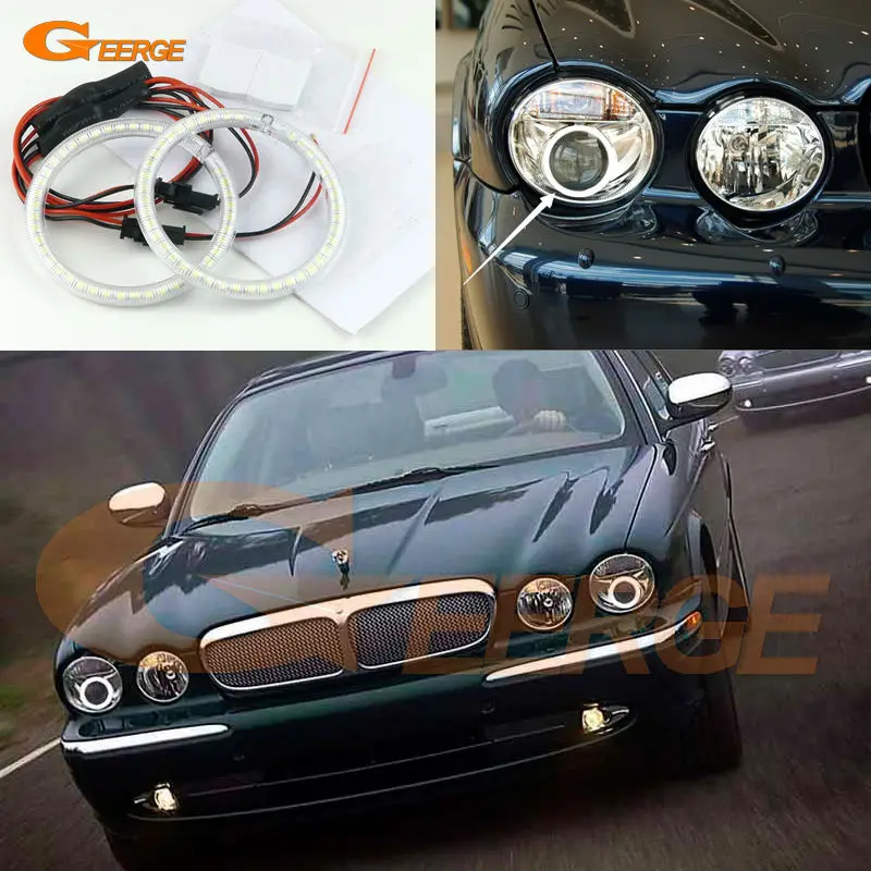Для Ягуар XJ Ягуар xj8 xj6 на рост x350 X358 2003-2009 Ксеноновые фары отлично Ультра-яркий освещения SMD из светодиодов глаза Ангела гало кольцо комплект Для Ягуар XJ Ягуар xj8 xj6 на рост x350 X358 2003-2009 Ксеноновые фары отлично Ультра-яркий освещения SMD из светодиодов глаза Ангела гало кольцо комплект