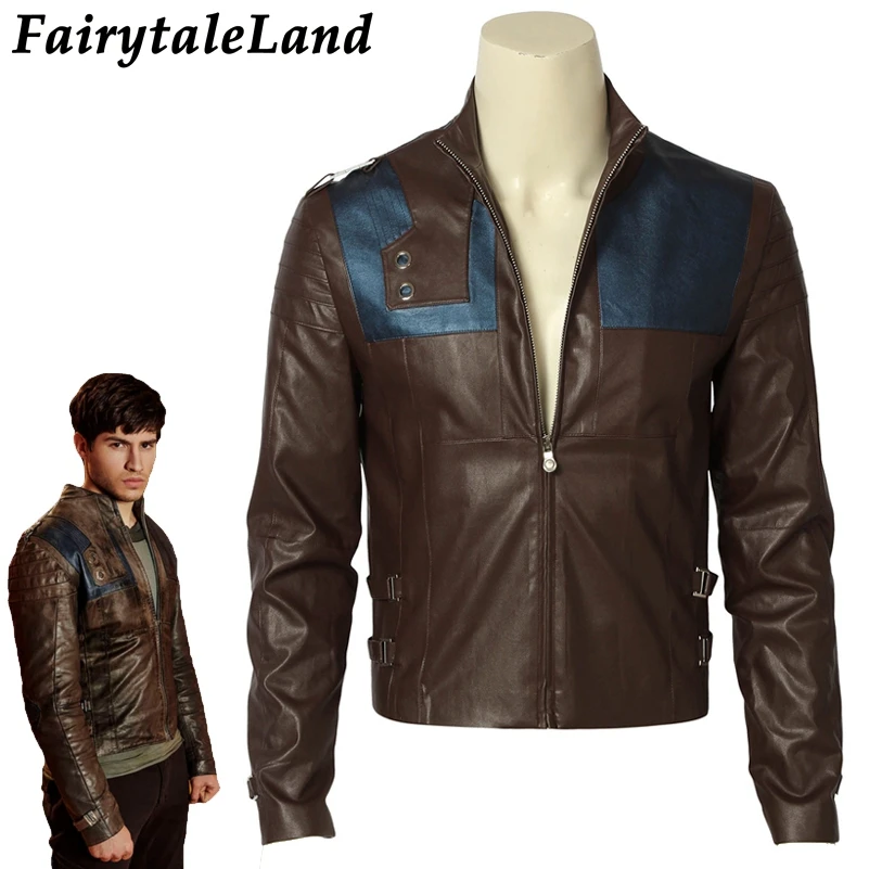 

Krypton Seg-El Cosplay Costume Halloween Superhero Cosplay Unisex leather Jacket Custom made Seg-El Jacket