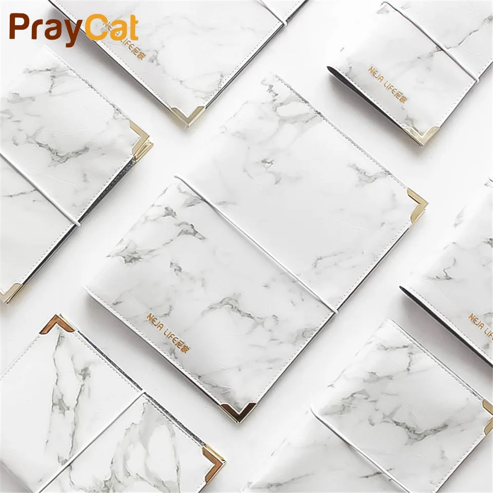 

A5 A6 A7 Marble Leather Spiral Notebook Cover Office Simple Original Binder Personal Diary Agenda Organizer Cute Ring Stationery