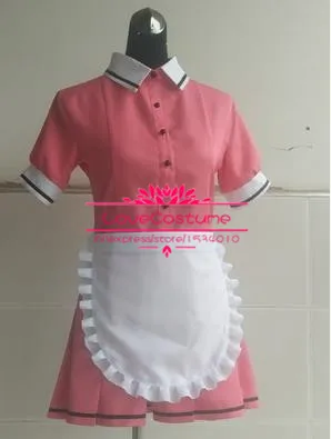 Cosplay Costume S Sakuranomiya Maika костюм японского аниме розовая кофейная униформа одежда |