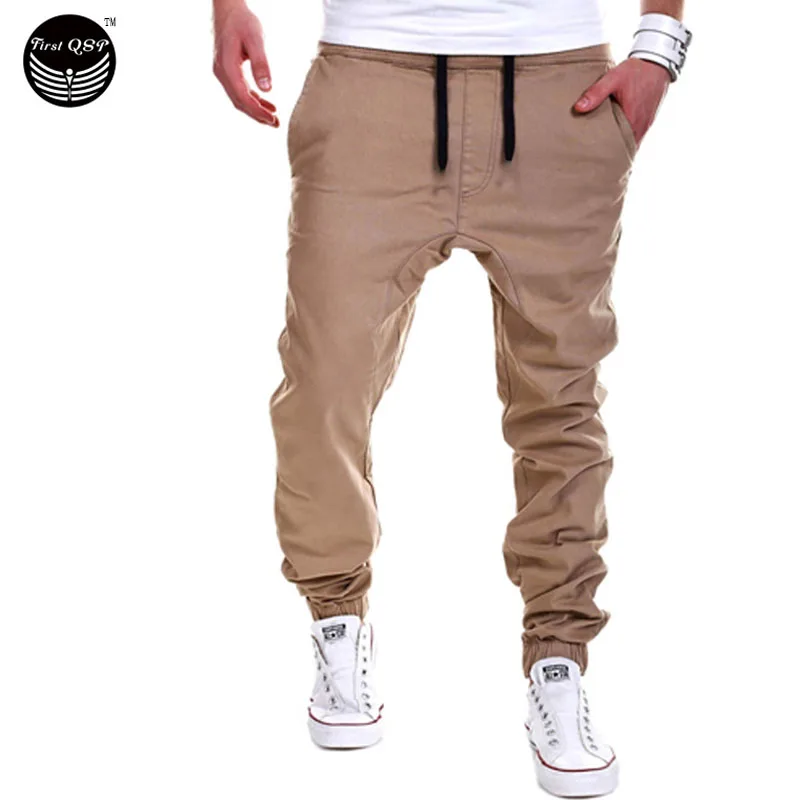 Mens Joggers 2016 Brand Male Trousers Men Pants Casual Solid Pants  Sweatpants Jogger khaki Black Large Size 4XL