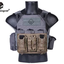 Emerson магазинная сумка для обоймы Чехол MOLLE модуль нападавших Панель для несущая пластина пистолет тройной с открытым верхом EM9337MCB