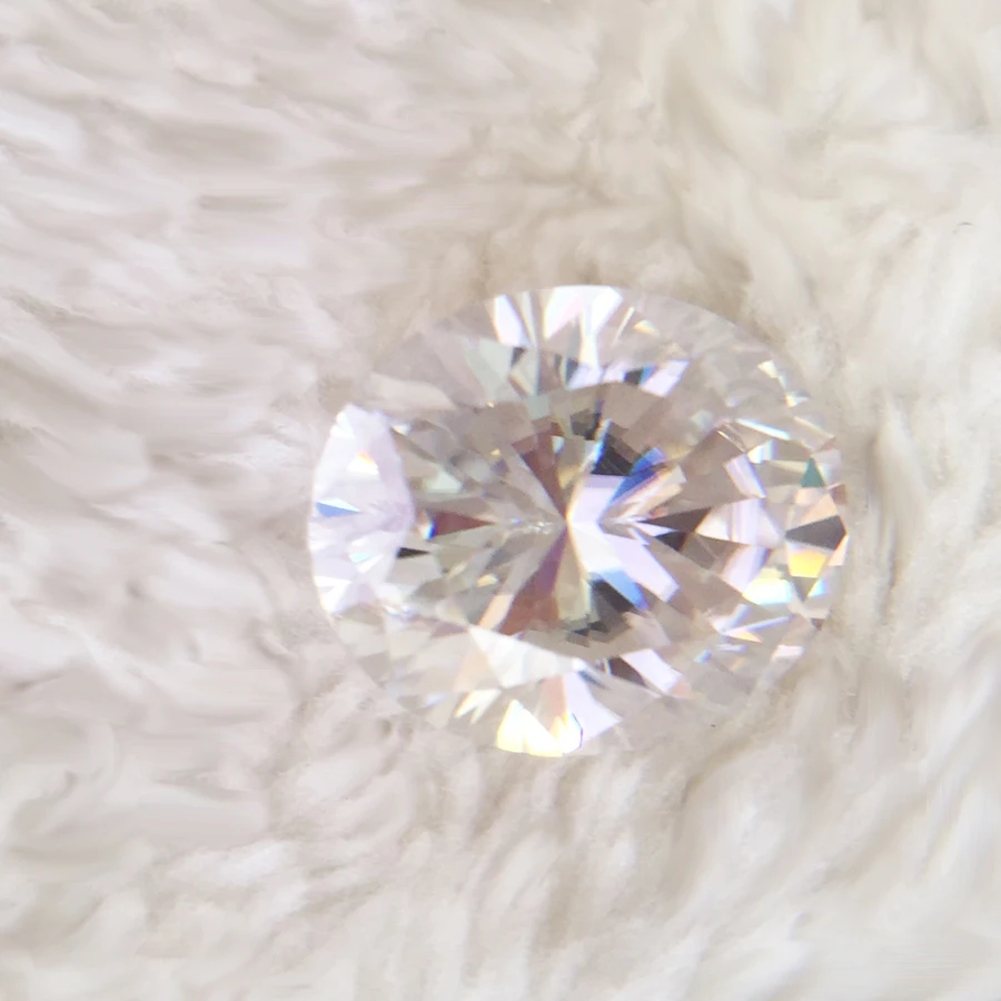 Тестовый позитив 7.22CT карат 14х12 мм DEF цвет овальный Cut лабораторный россыпью
