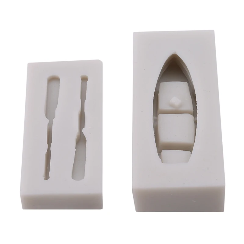 

DIY Cake Boat With Paddle Oars Silicone Chocolate Fondant Mold Ship Shape Tools Kitchen Baking Decorating Tools