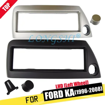 

LONGSHI Single Din Facia for Ford Ka 1996-2008 (Left Wheel) LHD Radio DVD Stereo CD Panel Dash Kit Trim Fascia Face Plate Frame