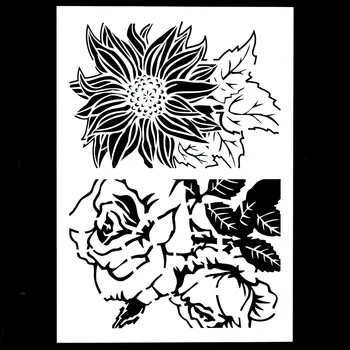 

A4 A3 A2 Sunflower Stencil for Scrapbooking Painting album Paper Card Making Craft Decorative Embossing Template