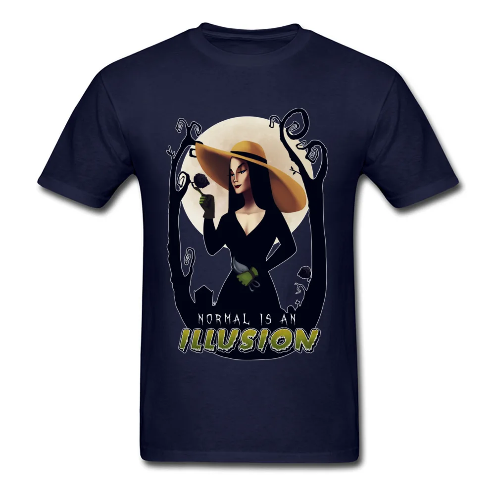 normal is an illusion 100% Cotton Funny T Shirt 2018 Short Sleeve Men Top T-shirts Cool Summer T-Shirt Round Neck normal is an illusion navy