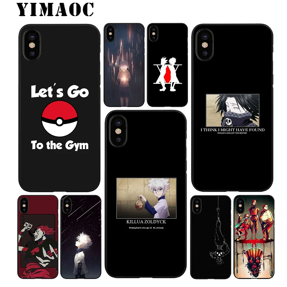 

YIMAOC Hunter X Hunter killua Soft TPU Black Silicone Case for iPhone X or 10 8 7 6 6S Plus 5 5S SE Xr Xs Max