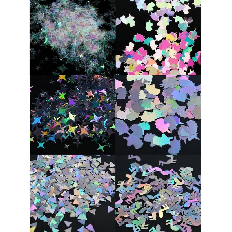 

Laser Unicorn Sequins Decorations for DIY Resin Ornament Jewelry Mini Glitter Musical Note Paillette Stuff Nail Art Accessories