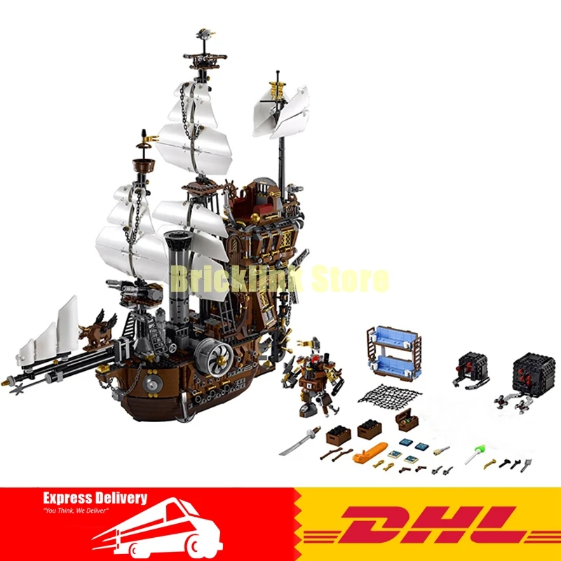 

DHL LEPIN 16002 2791Pcs Pirate Ship MetalBeard's Sea Cow Model Building Kits Blocks Bricks Compatible Legoinglys 10708 Toys