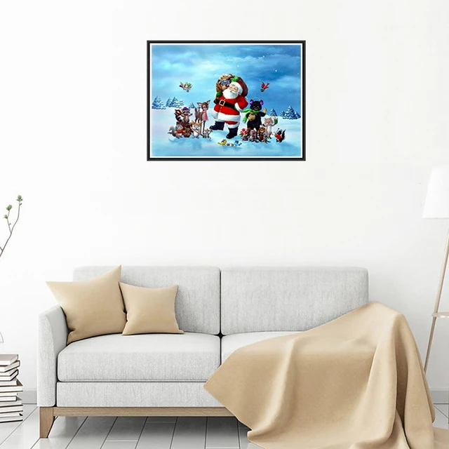 Diamond painting Cross Stitch DIY kits Snow Winter Christmas Santa ... Diamond painting Cross Stitch DIY kits Snow Winter Christmas Santa ...