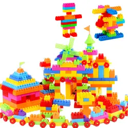Игрушки для маленьких детей DIY Building Конструкторы кирпичи крупные частицы номера Для детей образования строительного Совместимость