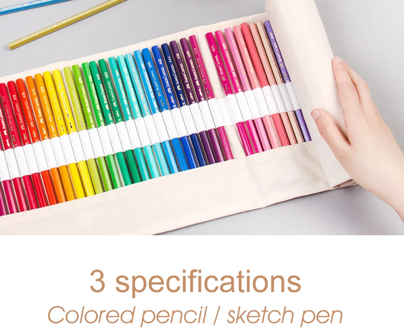 Faber-Castell пенал тканевая сумка для карандашей и ручек из высококачественного льна 50/64/76 слотов, лучшее качество для художников