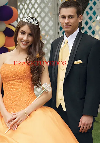 

Customize Made Groom Black Two button Shawl lapel Tuxedos Best Man Groomsmen Prom Suits Men Wedding Suits(Jacket+Pants+vest+Tie)