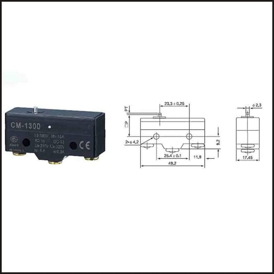 

Switch travel limit switch 24A Electrical Safety Key Interlock switch Compact Prewired Limit micro switch CM-1300