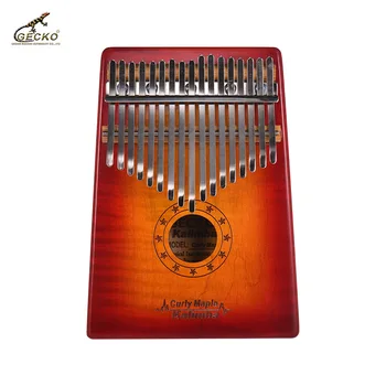 

GECKO MC-S 17-key Kalimba Thumb Piano Mbira Curly Maple Solid Wood with Case Tuning Hammer Music Book Stickers Musical Gift