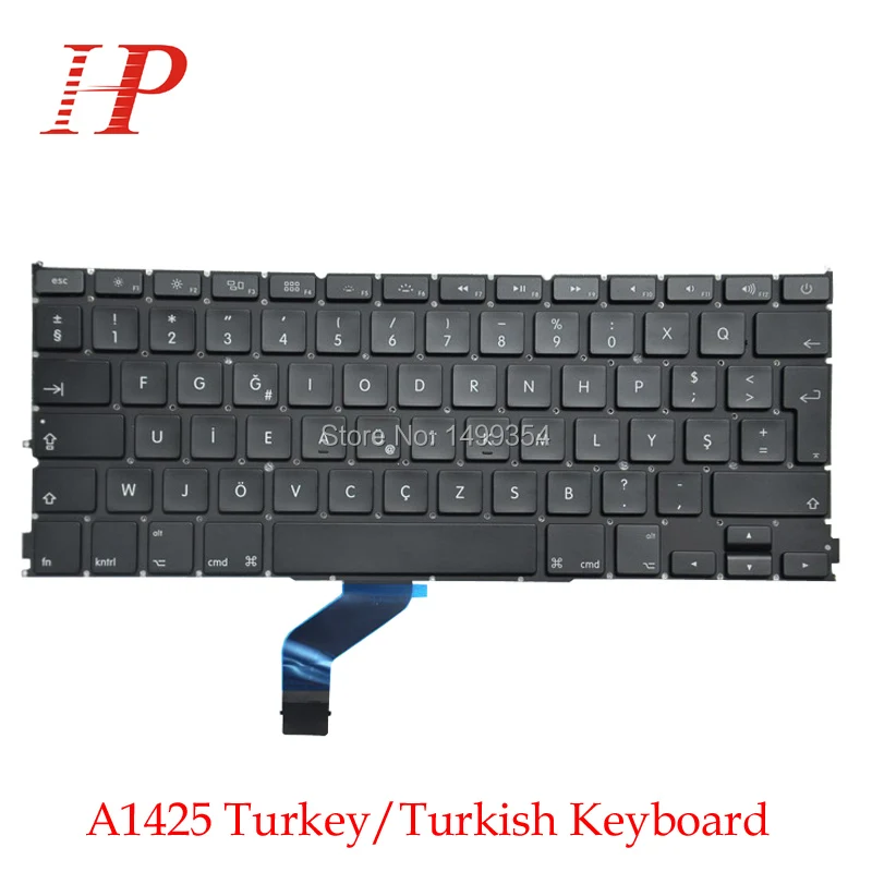 Новая турецкая Клавиатура A1425 для Apple Macbook Pro 13 ''Retina стандартная клавиатура 2012