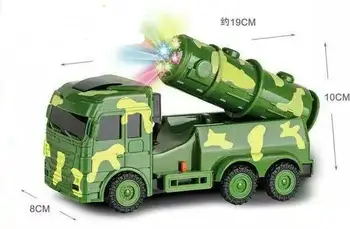 

Electric Simulation State Defenders Intercontinental Missile Universal Wheel Light Music Toy Car Toys For Children 2020