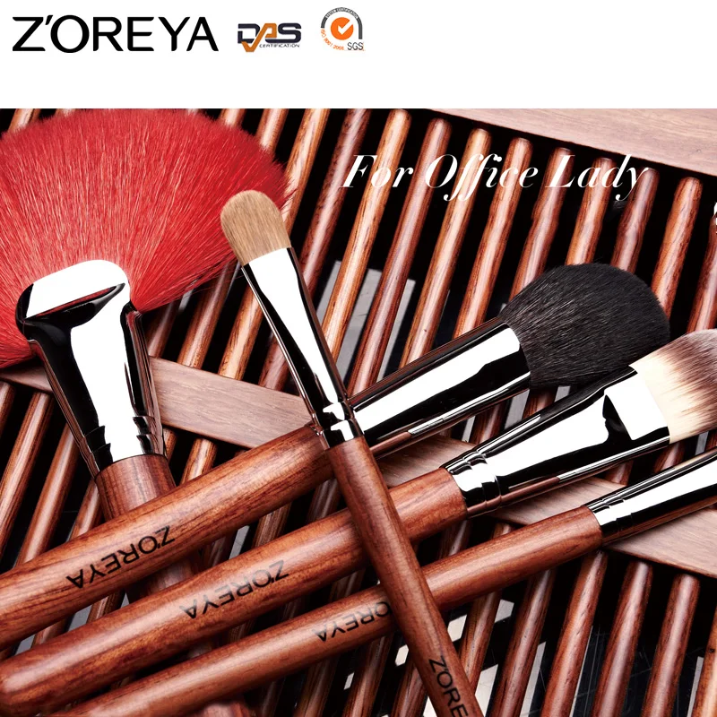 ZOREYA бренд высокого класса Annatto ручка 20 шт кисти для макияжа Профессиональная косметика для волос животных Купер наконечник набор кистей для макияжа