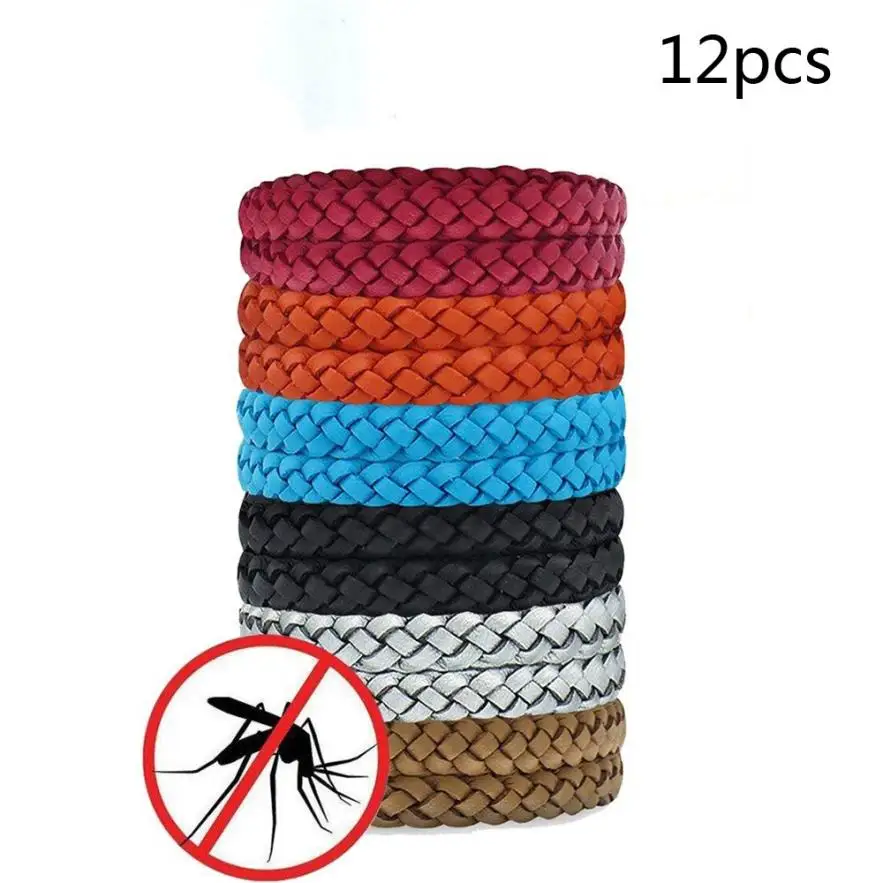 12pcs Multicolor Mosquito Repellent BraceletsPest Control Bracelets