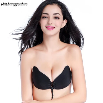 shishangyouhuo Strapless Push Up Bra Silicone Fly Bras
