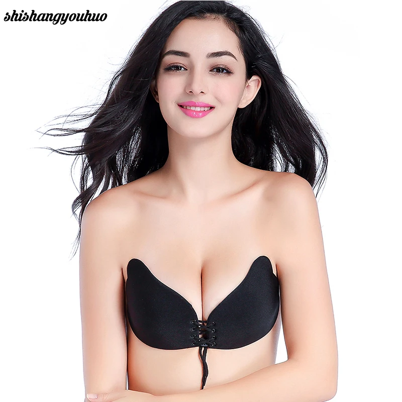 Fashion Sexy Women Bra Deep U Low Cut Super Push Up Backless Bra Bralette Sujetador Newest