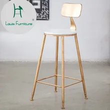 Луи Мода барные стулья скандинавский упрощенный Золотой Ресторан десертный магазин кофе досуг