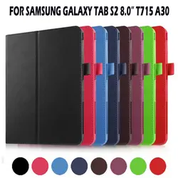 Чехол-книжка из искусственной кожи с подставкой для samsung Galaxy Tab S2 8,0 T715 8 дюймов, деловой однотонный чехол для samsung T715 8 дюймов