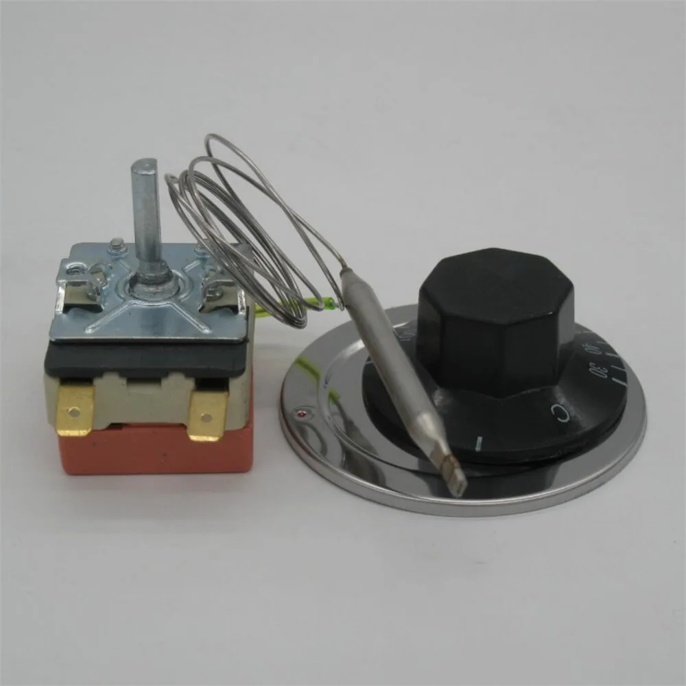 Термостат AC220V 16A переключатель контроля температуры датчик для электрической печи 50-300C циферблат специально разработанный термопары