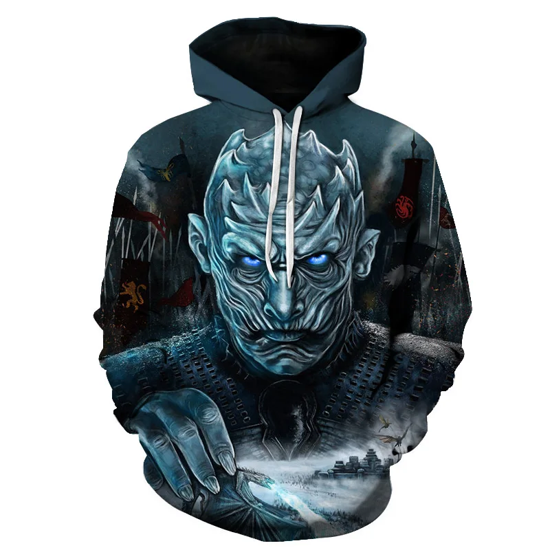 New Movie Game of thrones Hoodie Men Women All characters Cosplay 3d Sweatshirts Hoodies Casual Men Streetwear Pullover 6XL