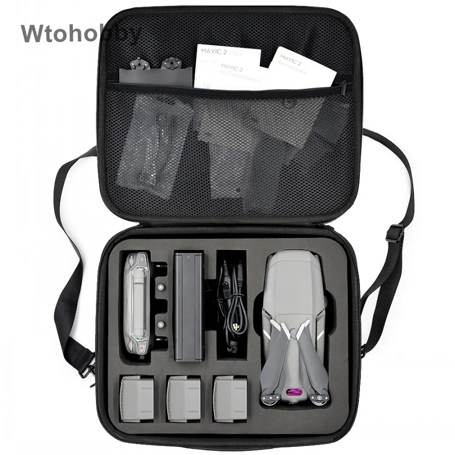 

Mavic 2 Shoulder Hand Bag Carrying Case EVA Insert Hardshell 4 Batteries Storage Box Bag for DJI Mavic 2 Pro DJI Mavic 2 Zoom