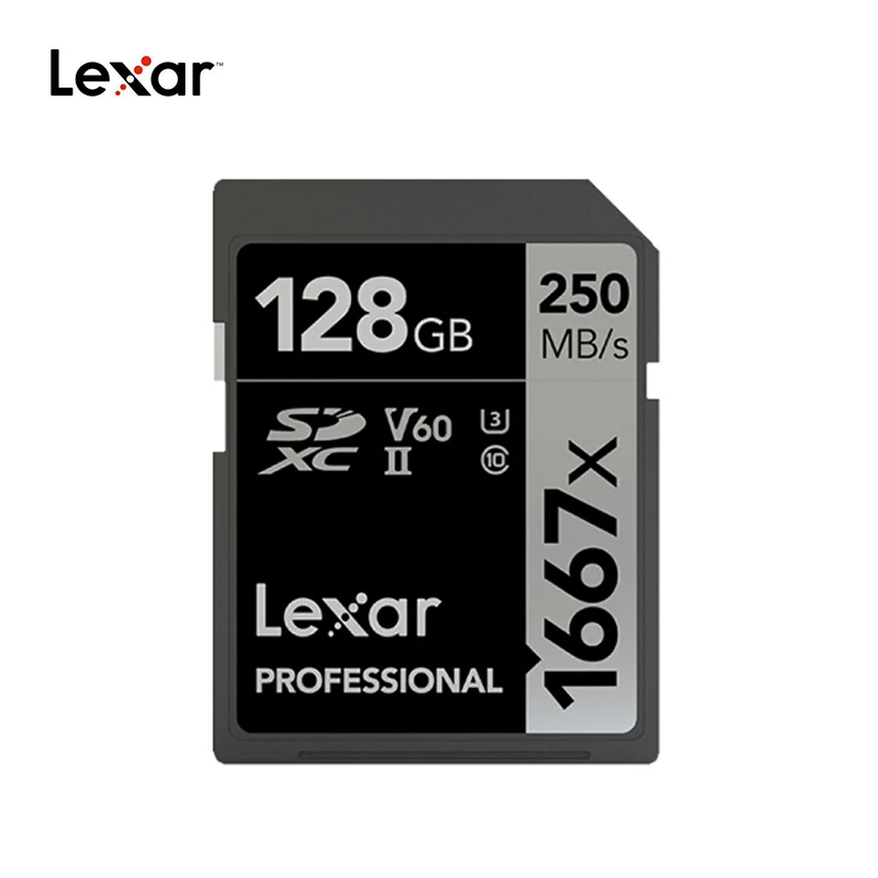 Lexar 1667X sd карта 128 Гб 64 256 класс 10 U3 V60 памяти ГБ 250 Мб флэш SD для камеры SDXC SDHC|Карты