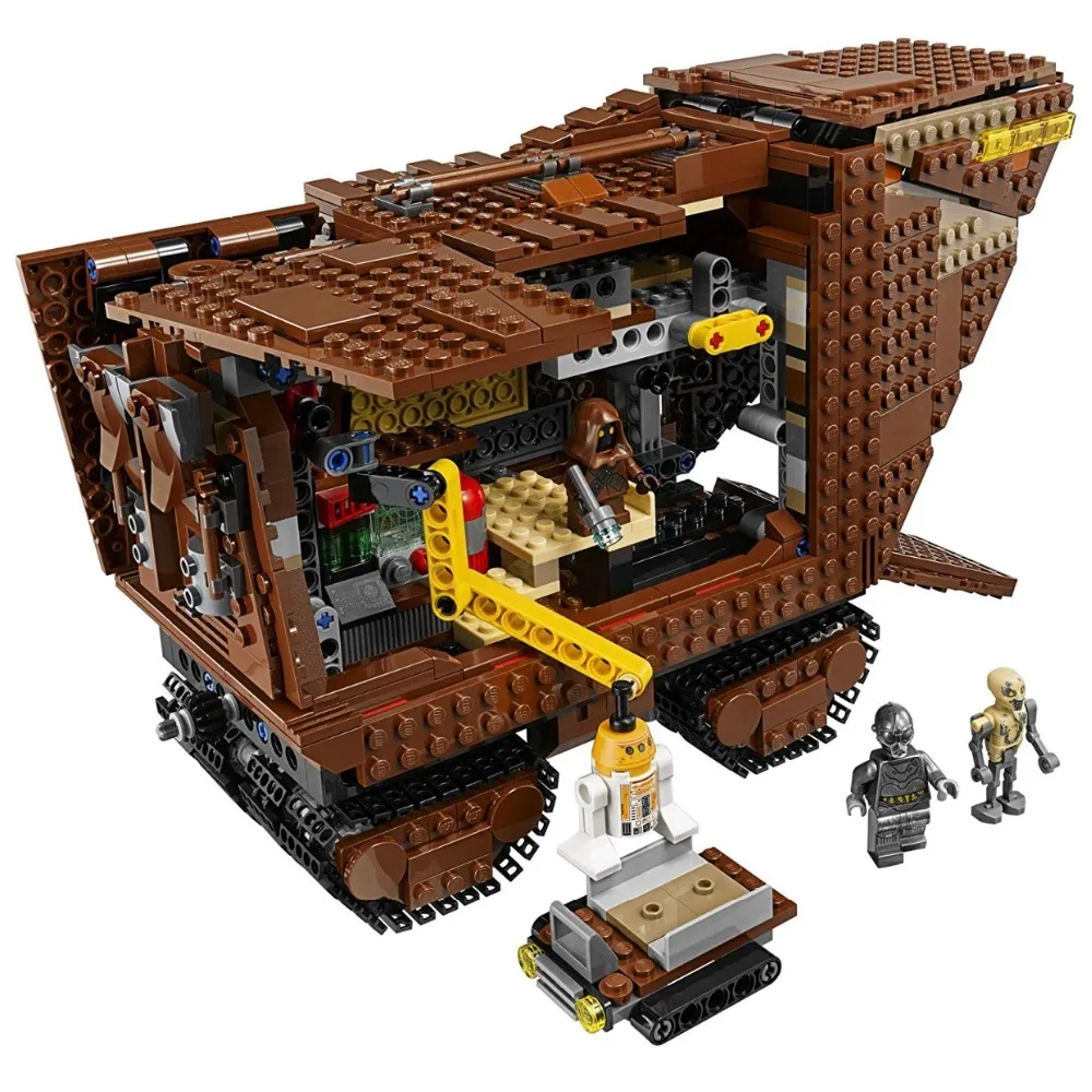

In Stock Lepin 05146 Star Wars Series The Sandcrawler Compatible 75220 Model Building Blocks Kids Wars Toys Funny Christmas Gift
