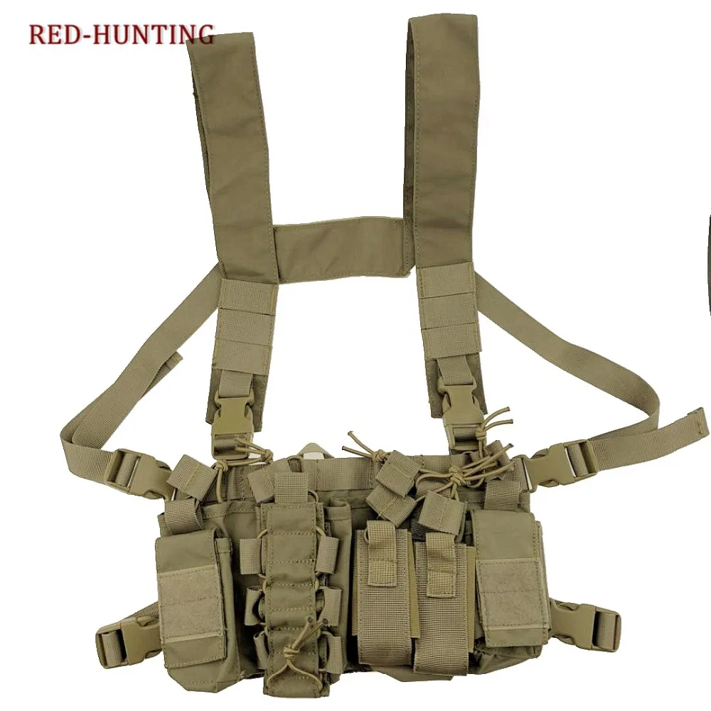 

Tactical Vest Easy Chest Rig Military Carrier Vest with Gun Pistol Rifle Magazine Pouch