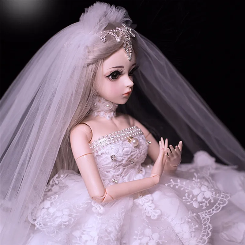 60 см элегантная 1/3 BJD кукла с наряд обувь парики куклы макияжем свадебное платье