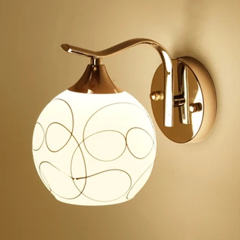 

JIFENGCHENG Simple Modern Glass Sconces Luminaria E27 Led Wall Lamp Reading Lamps Wall Light Bedside Lamp Fixtures Wall Sconce