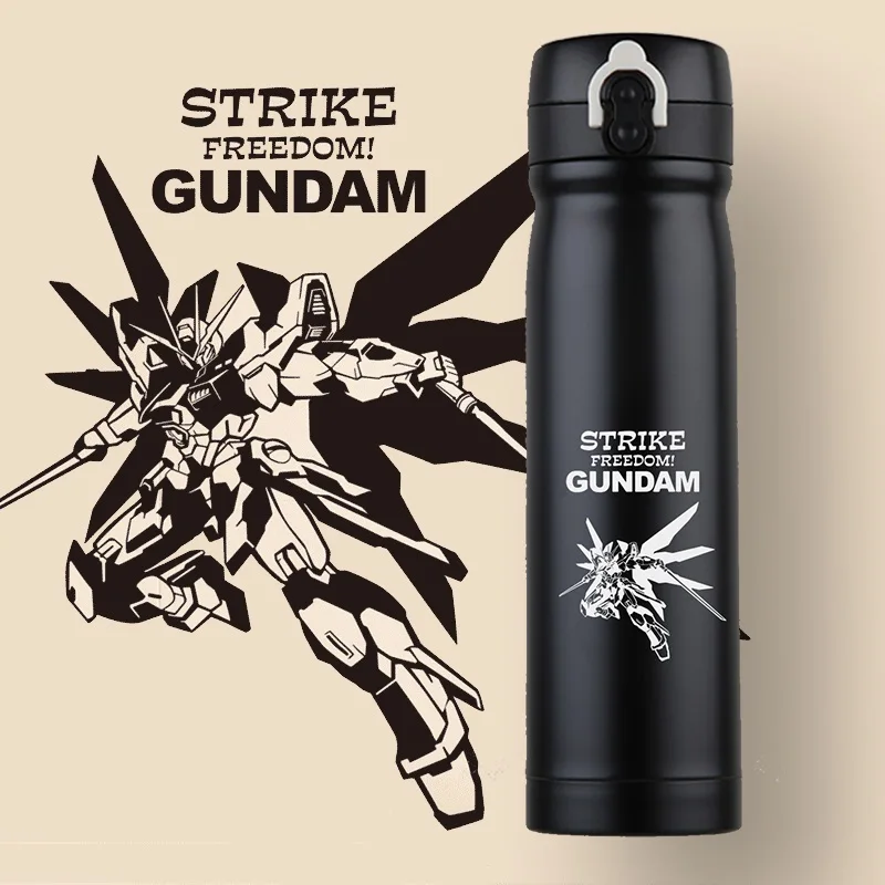 

OUSSIRRO Ready Player One Creative GUNDAM Strike Freedom Exia Wing ZERO 500ml Stainless Steel Thermos Cup Office Water Cup