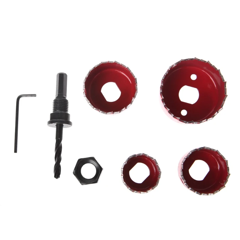 New Arrive 6Pcs Hole Circular Saw Set Drill Bit Cutting Cutter Round