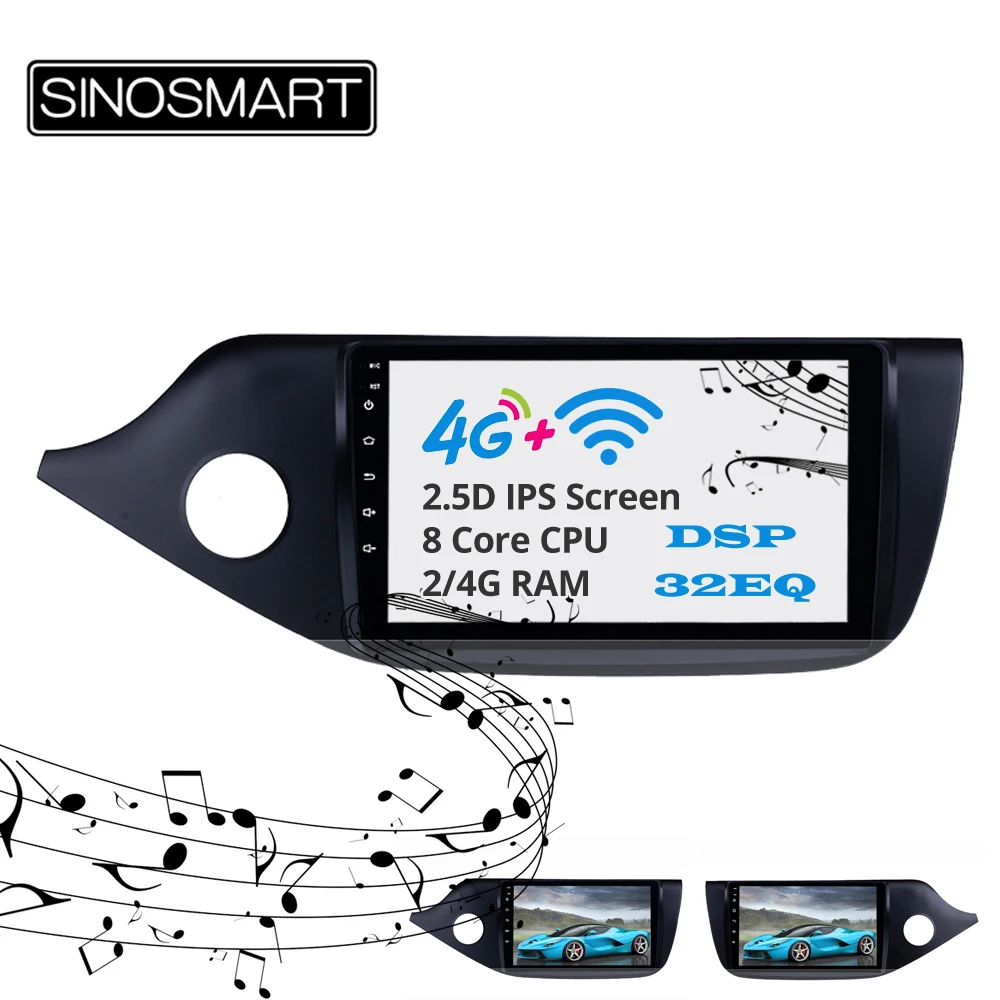 Cheap Sinosmart  Android 8.1 2Din IPS/QLED 2.5D screen car gps radio navigation player for Kia Ceed Left/Right driving 2013-2016 0