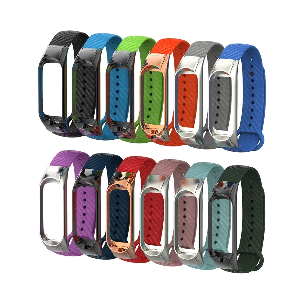 Силиконовый ремешок для Xiaomi Mi Band 3 сменный Браслет силиконовый + рамка Прямая