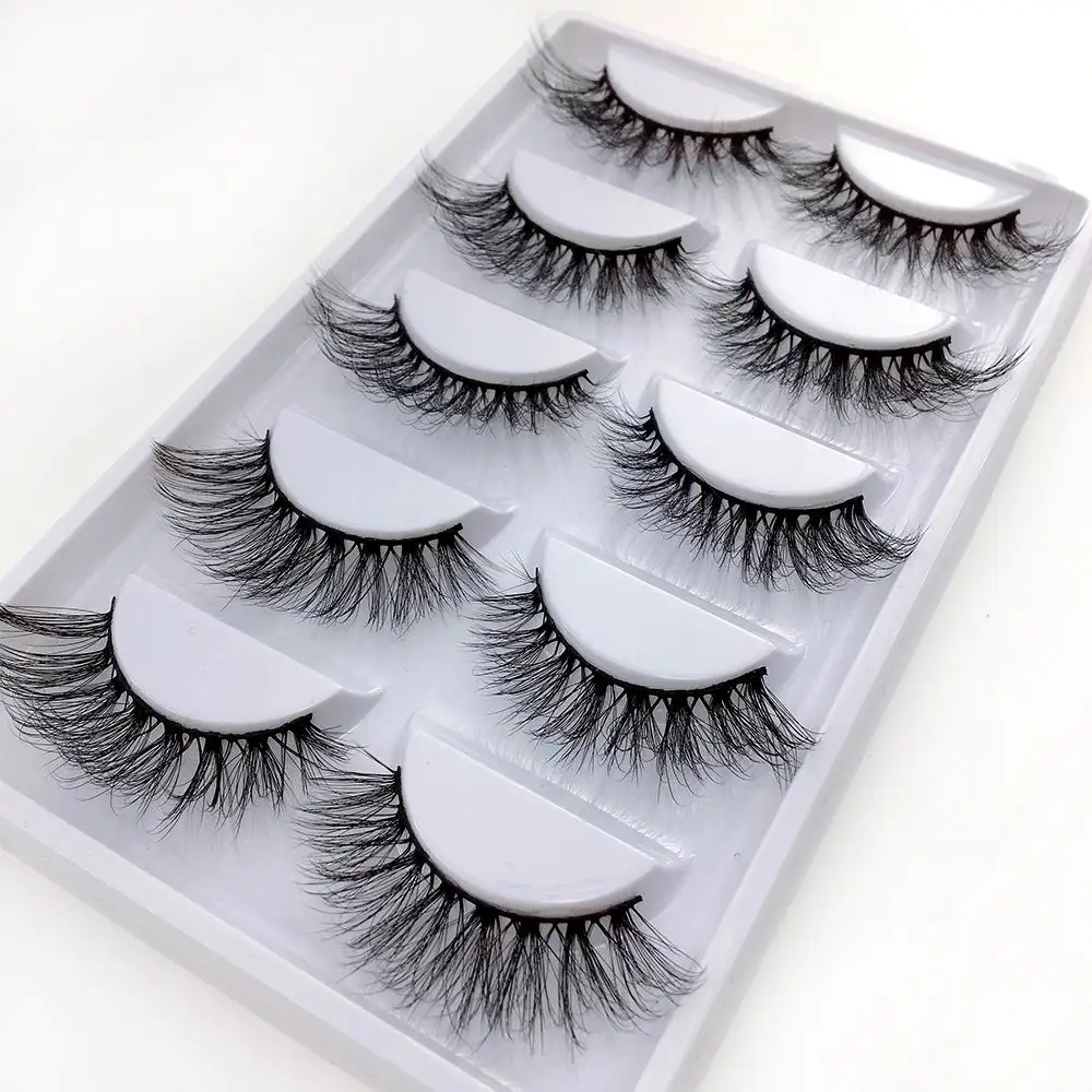19 NEW 1/3/5 pairs Fake Mink Eyelashes 3D Natural False Eyelashes 3d Mink Lashes Soft Eyelash Extension Makeup Kit Cilios - Цвет: 19