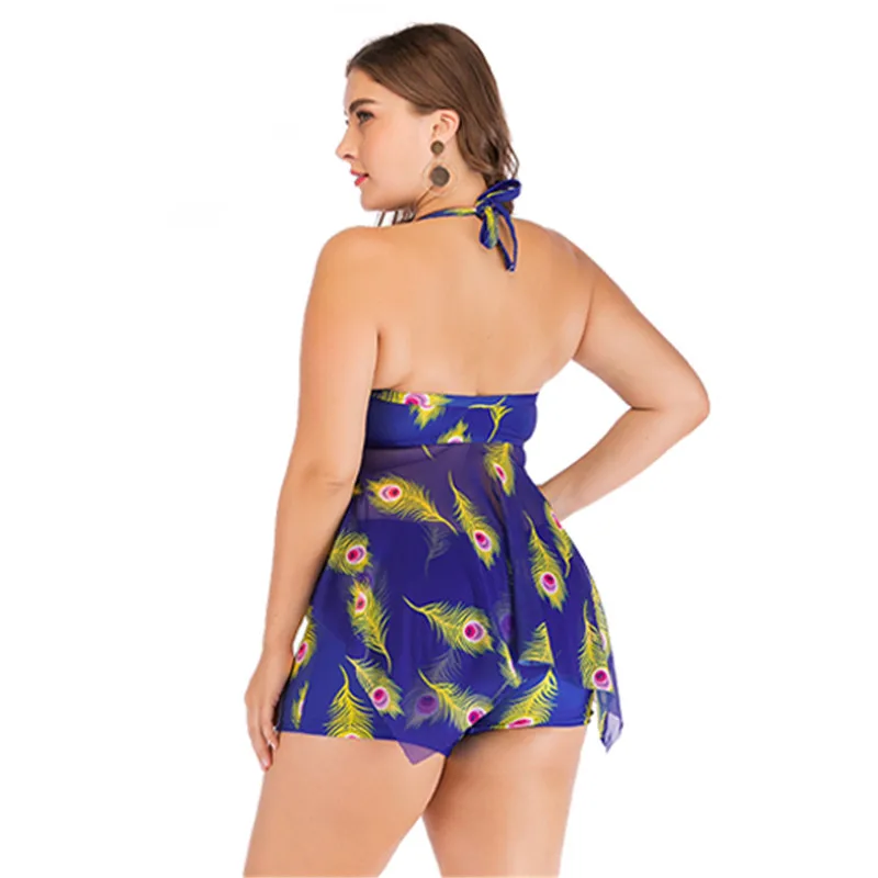 Women's Separate Tankini Set Plus Size 4XL Swimming Suit Swim Dress Swimsuit Bikini Bather Push Up Padded Swimwear Bathing Suit