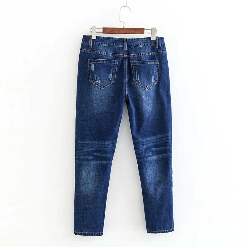 Scratched Jeans Classic Women Slim Skinny Pencil Pants Denim Casual Jeans Plus Size XXXL 5XL Blue Black KKFY2745 Scratched Jeans Classic Women Slim Skinny Pencil Pants Denim Casual Jeans Plus Size XXXL 5XL Blue Black KKFY2745