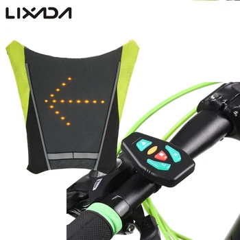 

Lixada USB Cycling Bicycle Reflective Vest Bike Backpack LED Wireless Safety Turnning Signal Light Vest For Riding Night Guide