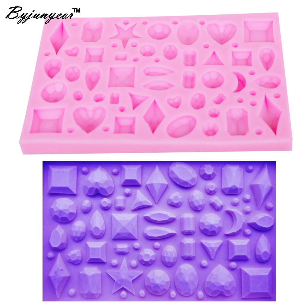 

Byjunyeor M244 Mini Gem Diamond Shaped fondant cake chocolate candy silicone mold mould