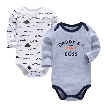 

2Pcs/lot Newborn Bodysuit Baby Girl Boy Clothes 100%cotton Cartoon print Long sleeves Infant Clothing 0-24 months