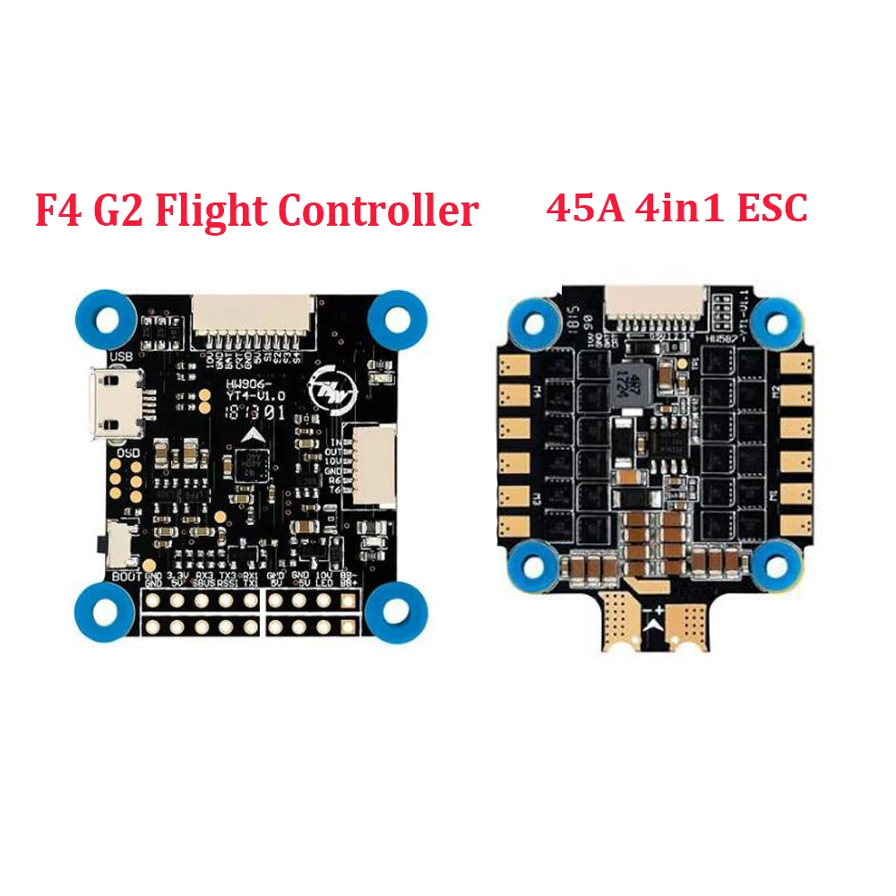 

Hobbywing XRotor Micro F4 G2 Flight Controller with 45A 4in1 BLHeli32 6S ESC DShot1200 Combo for RC FPV Racing Drone Quadcopter