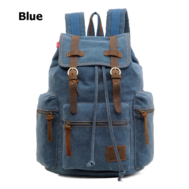 Men Canvas Backpack Vintage Women New Fashion Travel Bags Large Capacity Teenager School Backpacks Anti-theft Rucksack BP0186 (17)